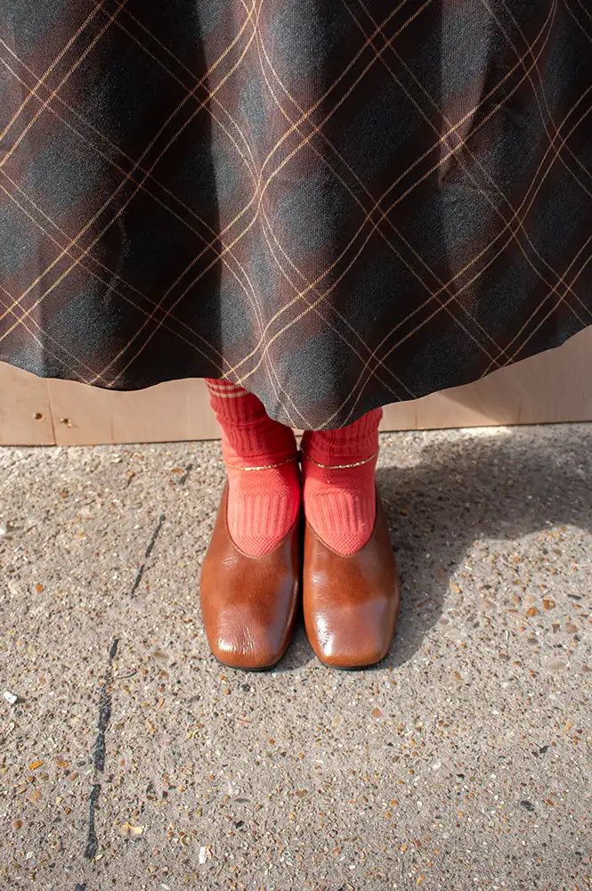 Petite Mendigote Caresse Cognac Leather Ballerinas