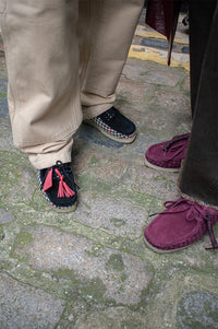 Clarks Black Harris Tweed Wallabees - The Mercantile London