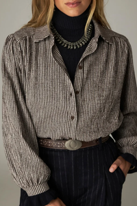 Maison Hotel Claude Coffee Stripes Shirt