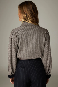 Maison Hotel Claude Coffee Stripes Shirt