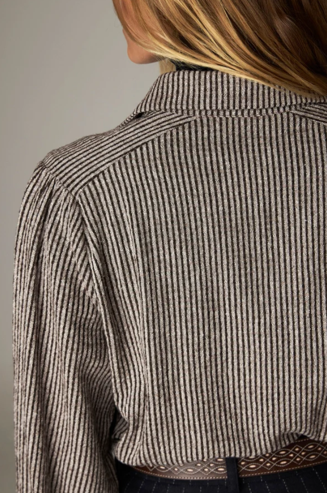 Maison Hotel Claude Coffee Stripes Shirt