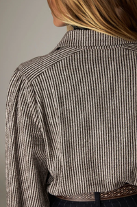 Maison Hotel Claude Coffee Stripes Shirt