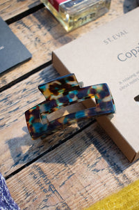 B.M.L Sophia Resin Blue Hair Claw - The Mercantile London