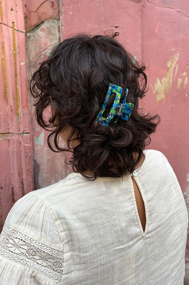 B.M.L Camille Black/Blue/Green Hair Claw - The Mercantile London