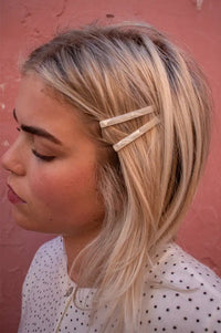 Tiepology Eco Simple Hair Bobby Pin Cream Cheese Set - The Mercantile London