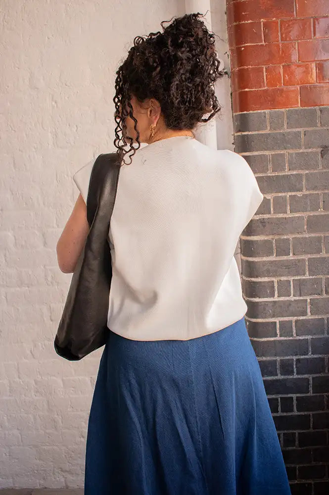 Minus Fauna Cloud Dancer Knit Vest - The Mercantile London