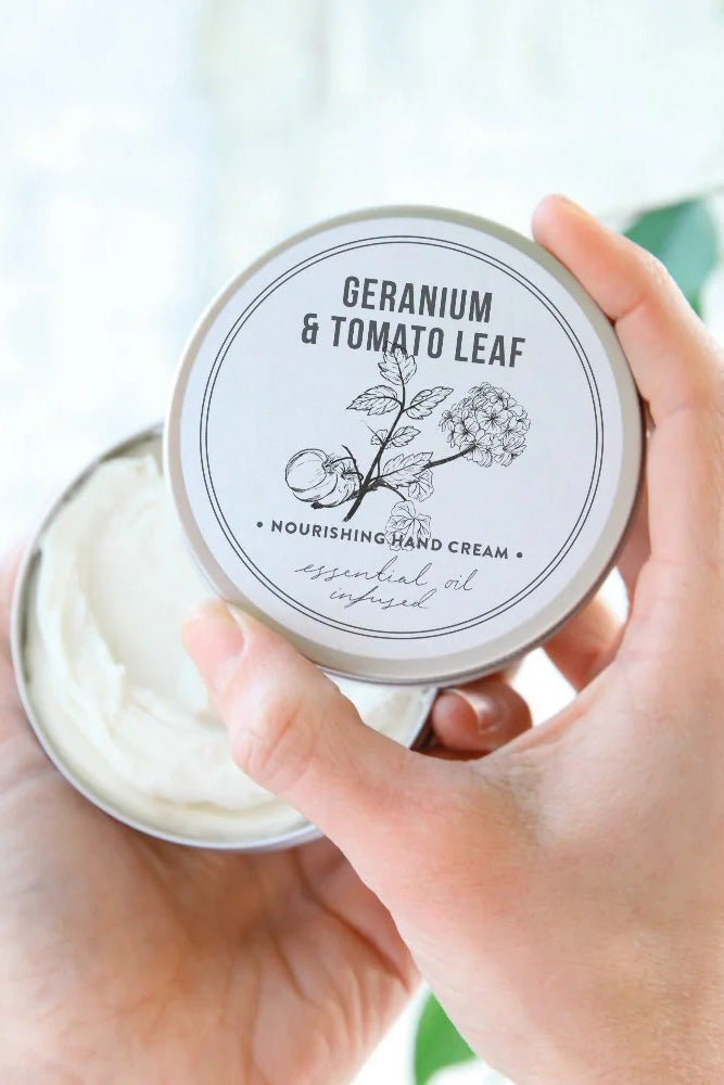 Norfolk Natural Living 100ml Geranium & Tomato Leaf Hand Cream Tin - The Mercantile London