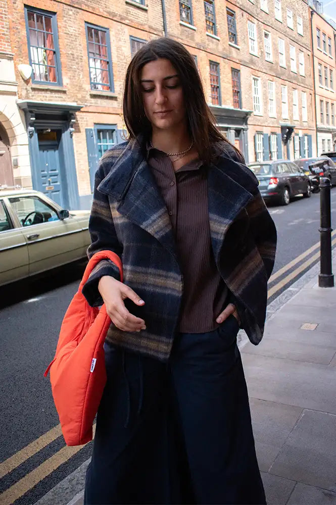 JcSophie Patty Navy Check Jacket