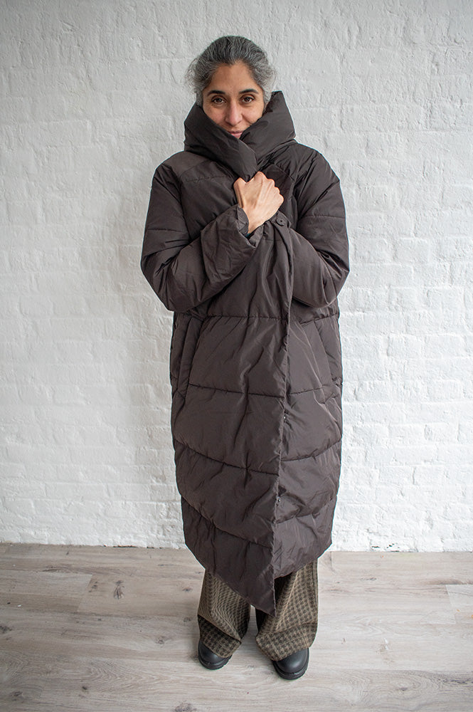Basic Apparel Tenna Chocolate Torte Coat - The Mercantile London