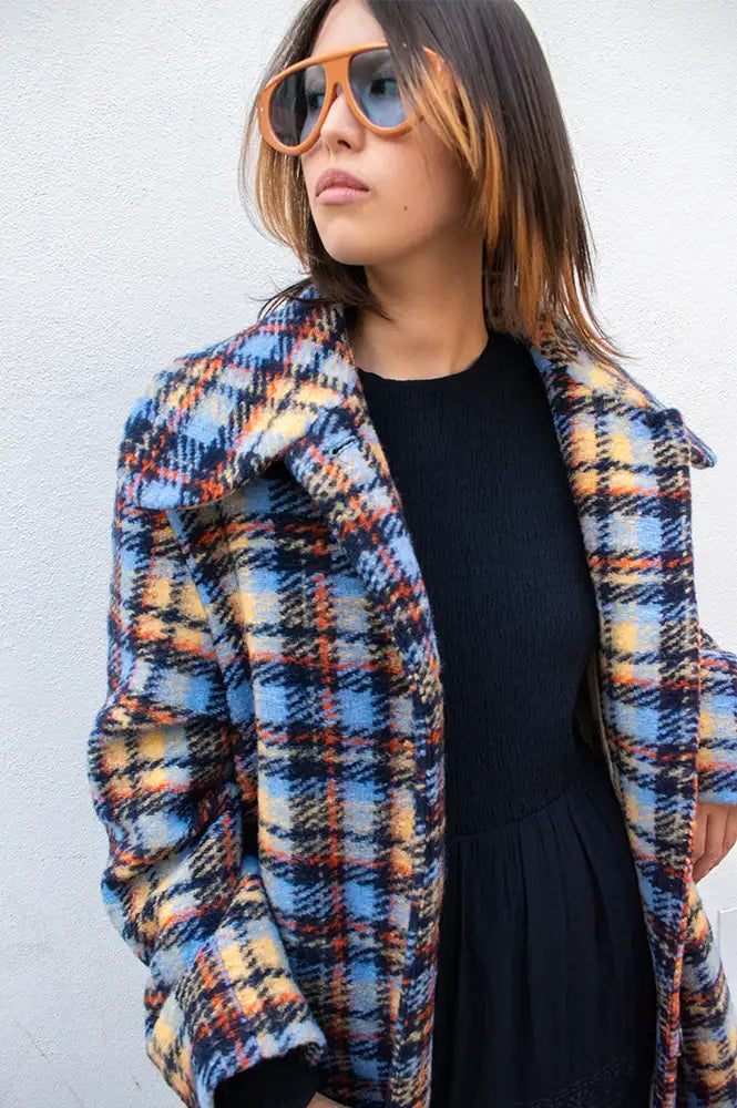 Stella Nova Multi Checked Long Coat