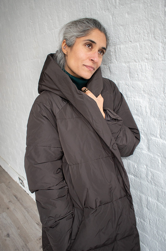 Basic Apparel Tenna Chocolate Torte Coat - The Mercantile London