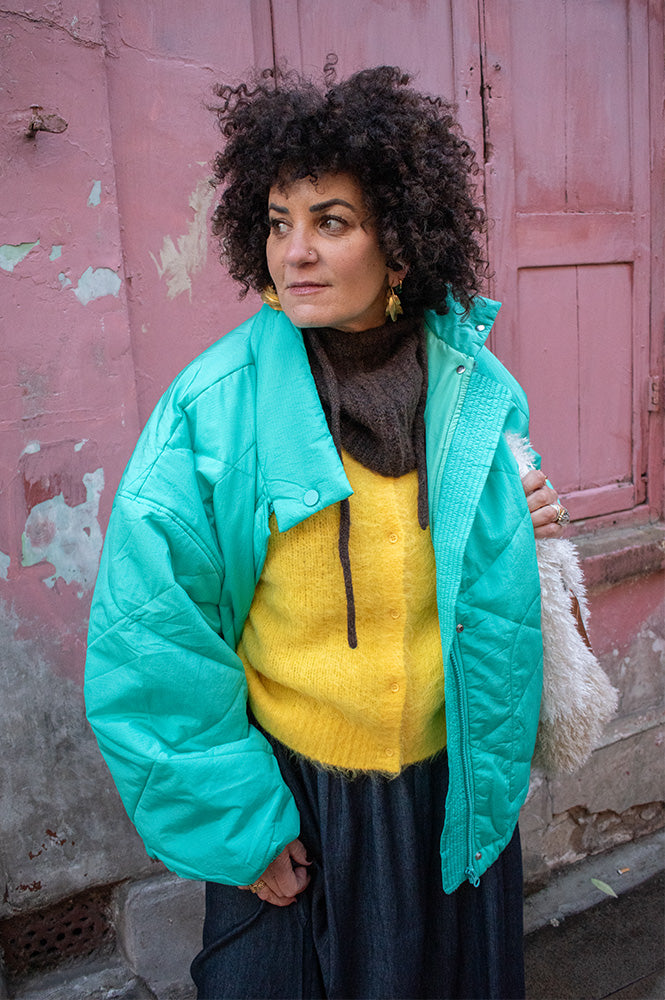 American Vintage Ifabay Turquoise Padded Jacket