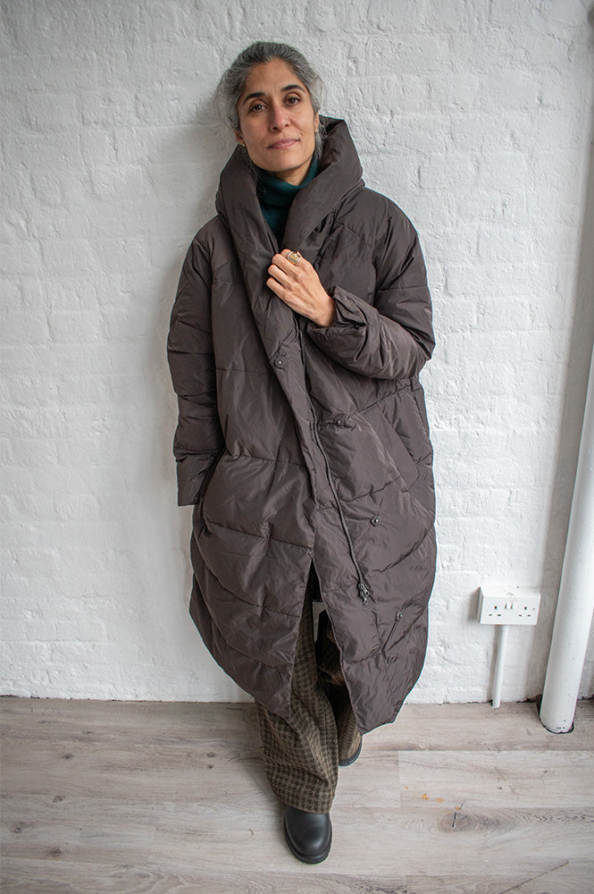 Basic Apparel Tenna Chocolate Torte Coat - The Mercantile London