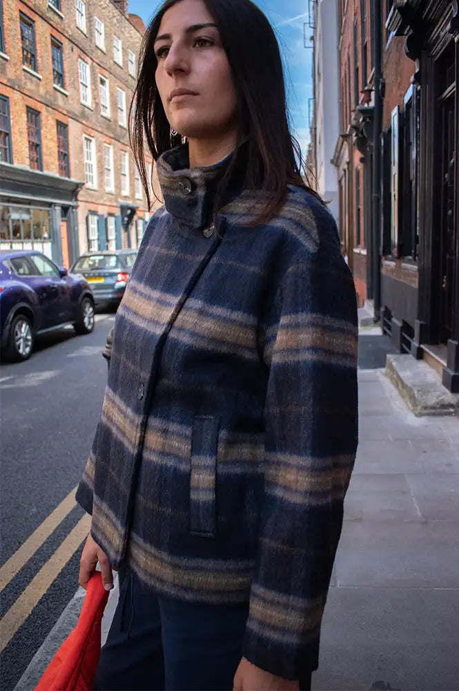 JcSophie Patty Navy Check Jacket