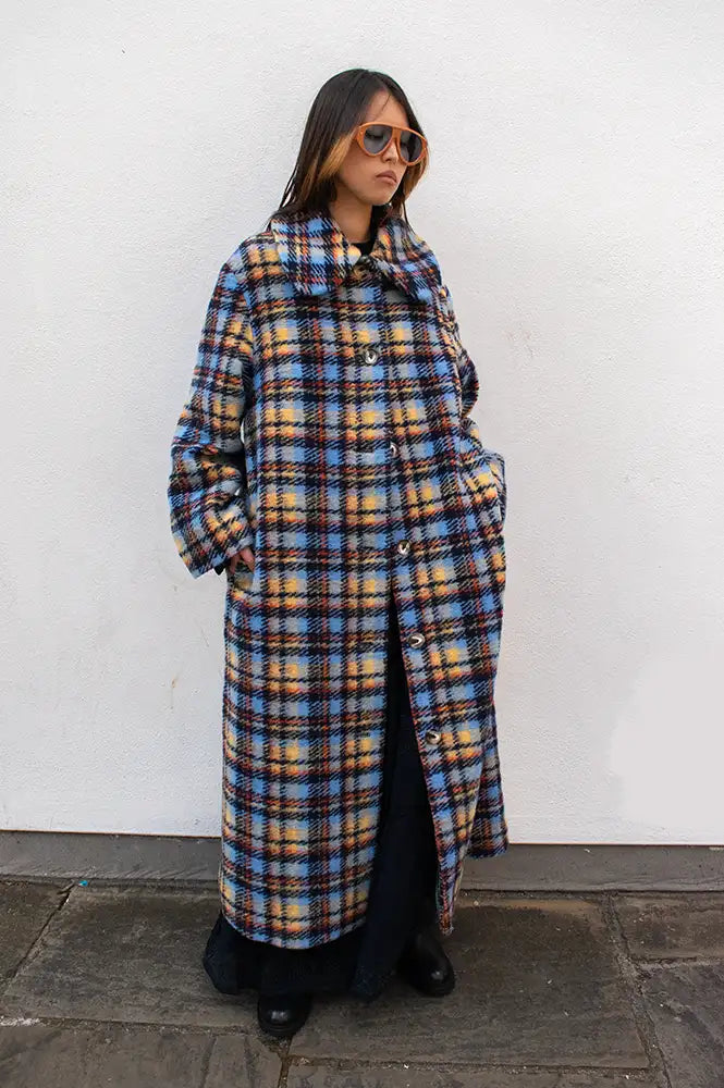 Stella Nova Multi Checked Long Coat