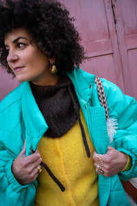 American Vintage Ifabay Turquoise Padded Jacket