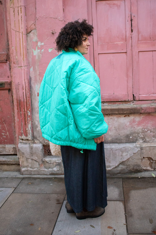 American Vintage Ifabay Turquoise Padded Jacket