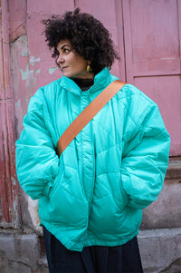 American Vintage Ifabay Turquoise Padded Jacket