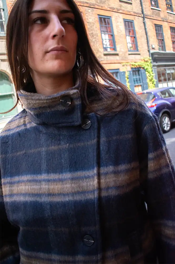 JcSophie Patty Navy Check Jacket