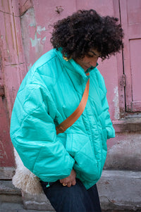American Vintage Ifabay Turquoise Padded Jacket