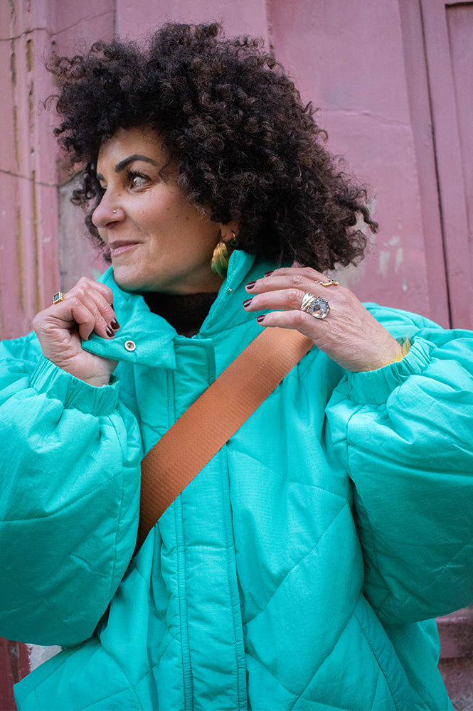 American Vintage Ifabay Turquoise Padded Jacket