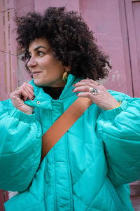 American Vintage Ifabay Turquoise Padded Jacket