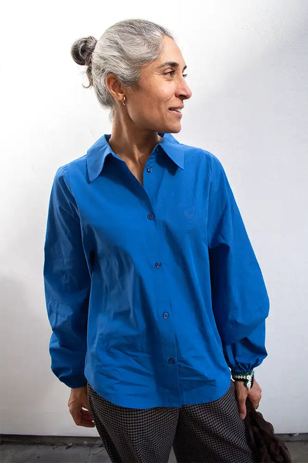 My Essential Wardrobe Sunna Beaucoup Blue Shirt