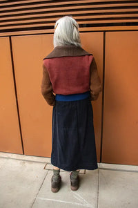 Thinking Mu Brown Block Tanit Sweater