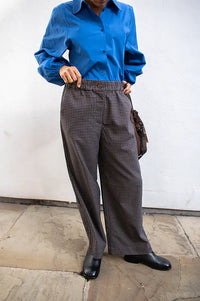 Nice Things Super Stretch Houndstooth Trousers