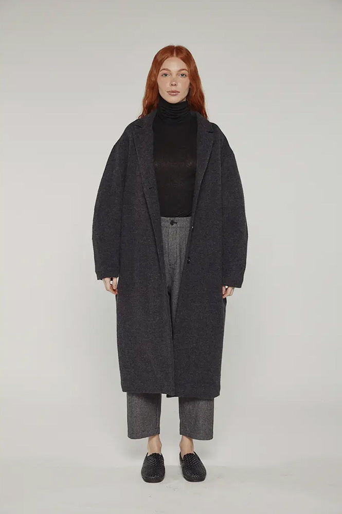 Amente Charcoal Cocoon Maxi Coat