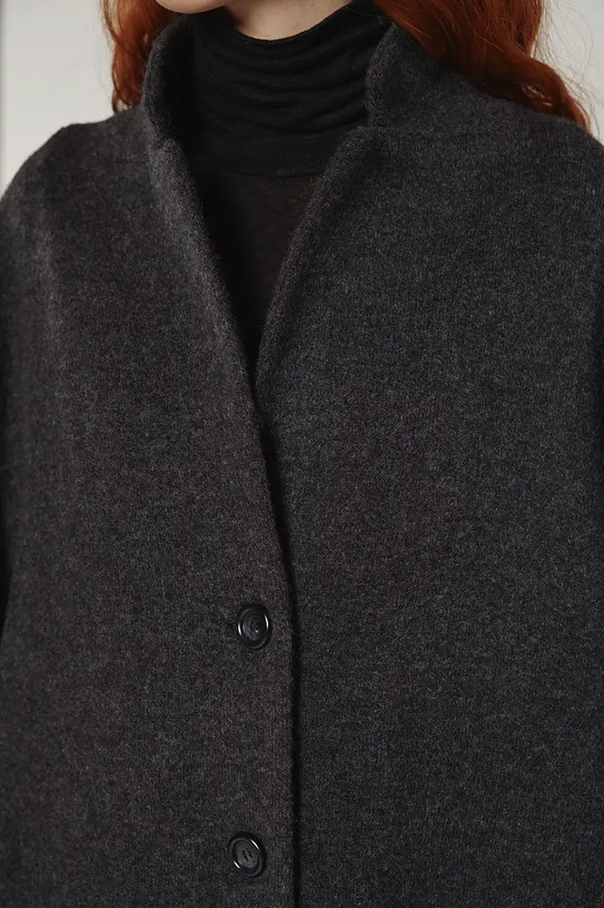 Amente Charcoal Cocoon Maxi Coat