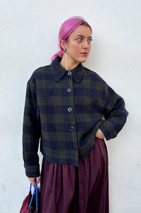 Sacrécoeur Balma Holly Green Check Jacket - The Mercantile London