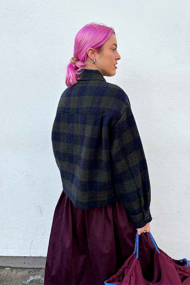 Sacrécoeur Balma Holly Green Check Jacket - The Mercantile London