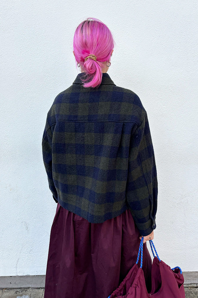 Sacrécoeur Balma Holly Green Check Jacket - The Mercantile London