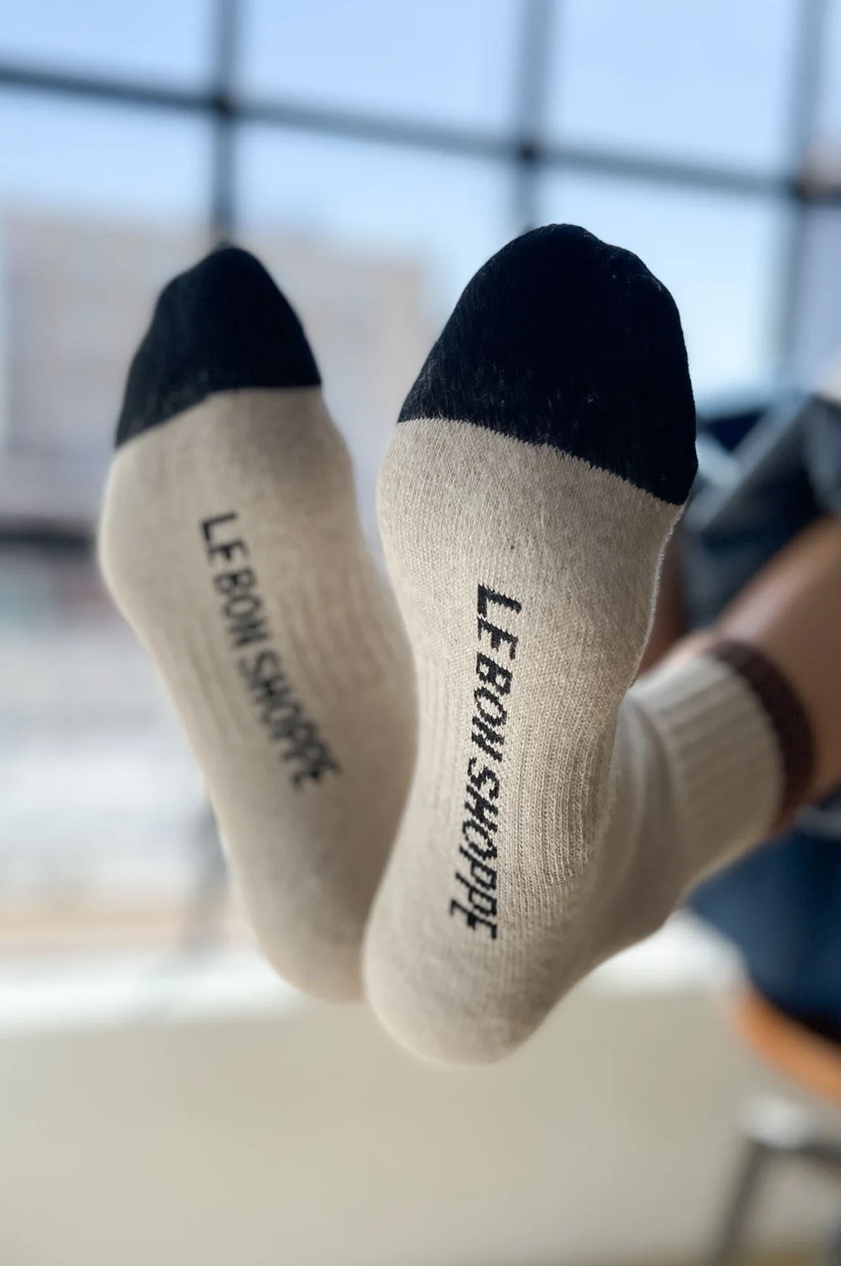 Le Bon Shoppe Girlfriend Colour Block Black Coffee Socks - The Mercantile London