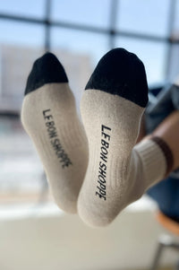 Le Bon Shoppe Girlfriend Colour Block Black Coffee Socks - The Mercantile London