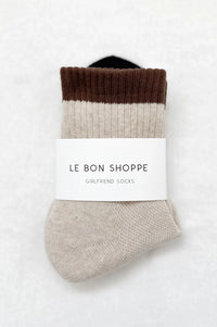 Le Bon Shoppe Girlfriend Colour Block Black Coffee Socks - The Mercantile London