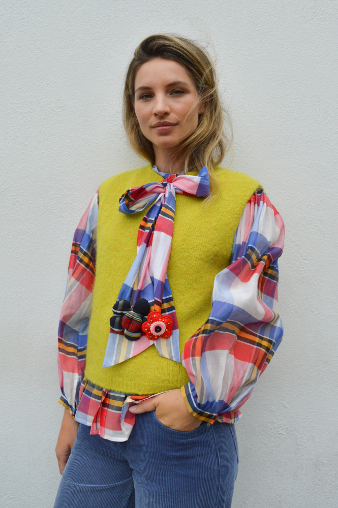 Indi & Cold Apple Boxy Knitted Vest