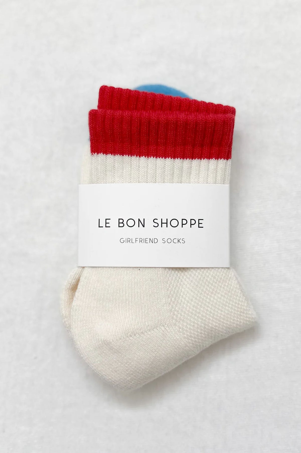 Le Bon Shoppe Girlfriend Colour Block Blue Red Socks - The Mercantile London