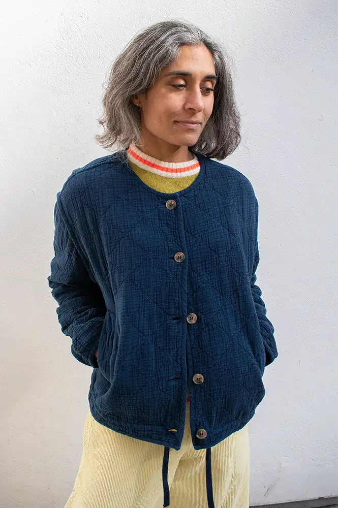 Indi & Cold Quilted Indigo Jacket