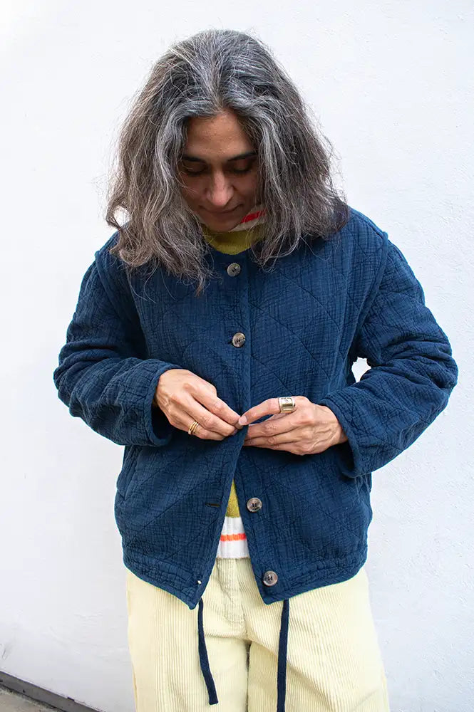 Indi & Cold Quilted Indigo Jacket