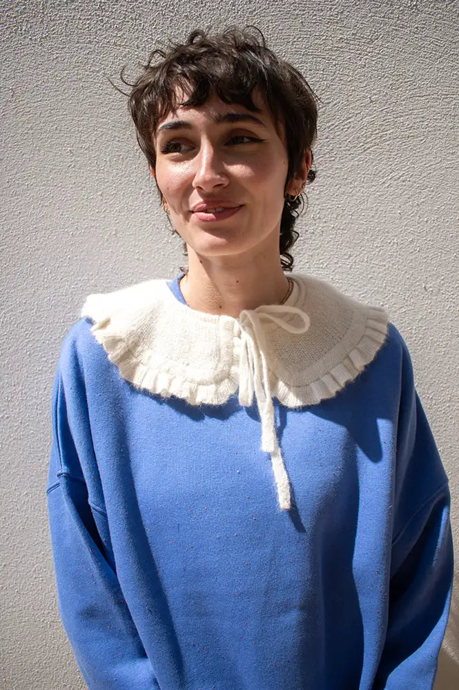 Des Petits Hauts Casimir Creme Wool Collar