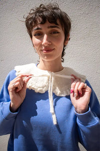 Des Petits Hauts Casimir Creme Wool Collar