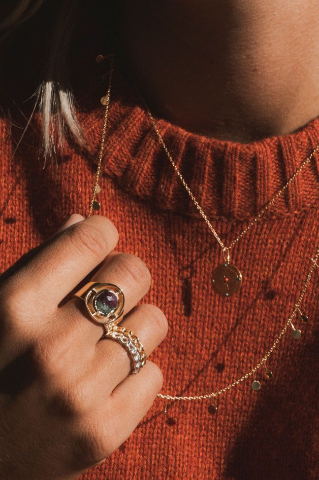 Une A Une Soleil Mini Medallion Necklace - The Mercantile London