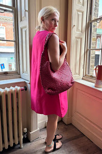 Compania Fantastica Fuchsia Bead Detail Dress