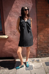 Compania Fantastica Black Bow Mini Dress