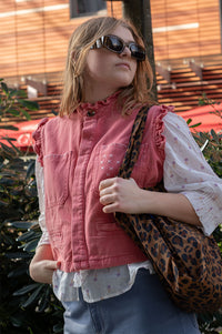 Seventy + Mochi Dear Pablo Mineral Red Waistcoat - The Mercantile London