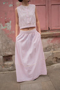 An'ge Ralyta Coral Striped Skirt - The Mercantile London