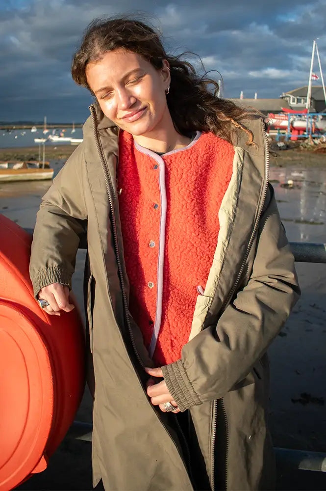 Yoko Tybs Coral And Lilac Wool Jacket - The Mercantile London