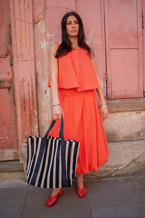 FRNCH Nunzio Coral Sleeveless Blouse - The Mercantile London